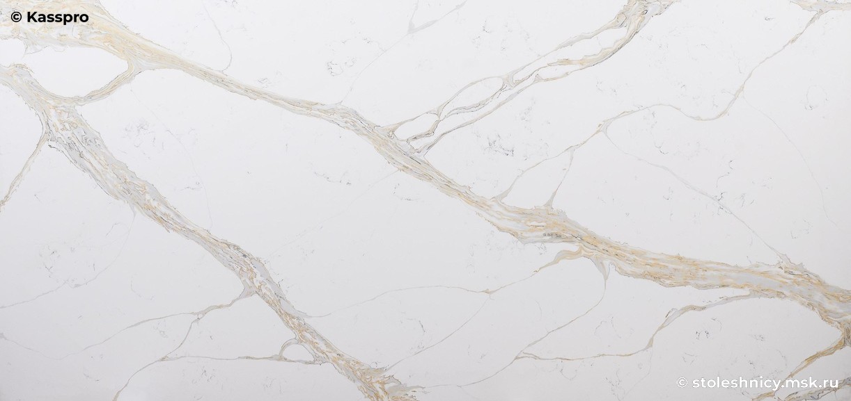 Avant Quartz 7030 Calacatta Chenonceau фото поверхности столешницы