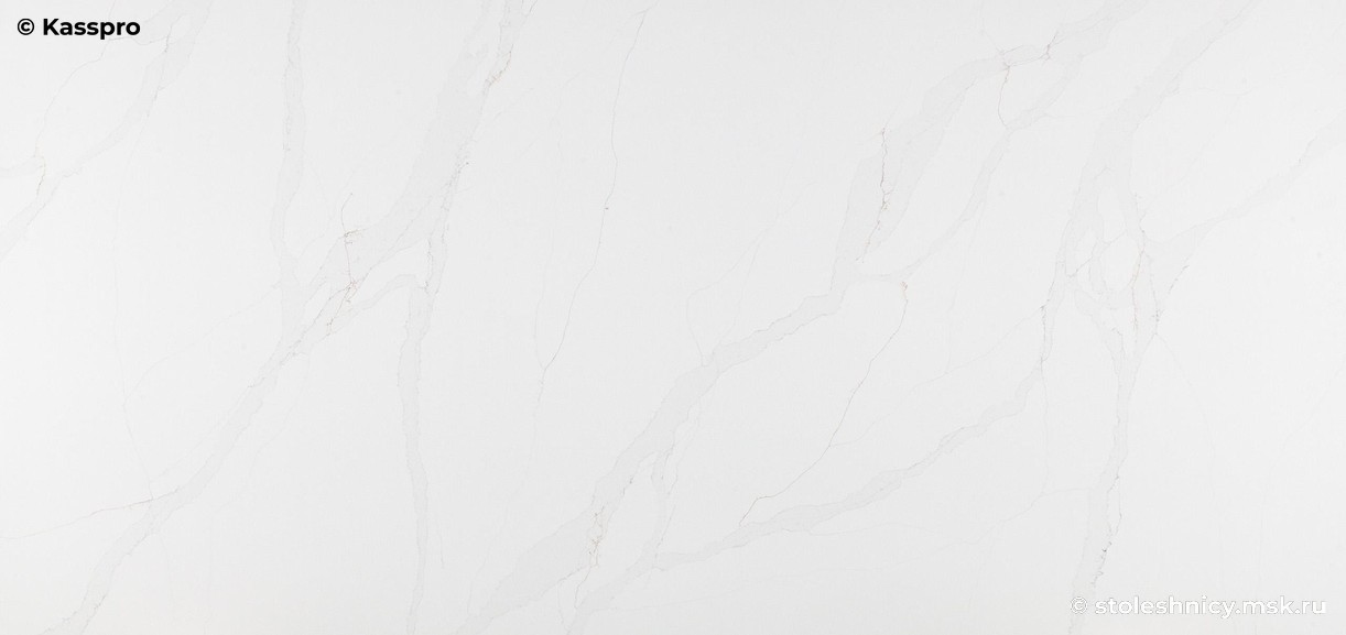 Avant Quartz 7550 Calacatta Cannes Gold фото поверхности столешницы