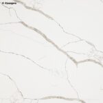 Столешница для раковины из кварцевого агломерата под светлый мрамор фото