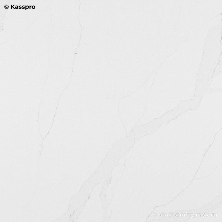 Столешница в ванную из кварца под белый мрамор фото