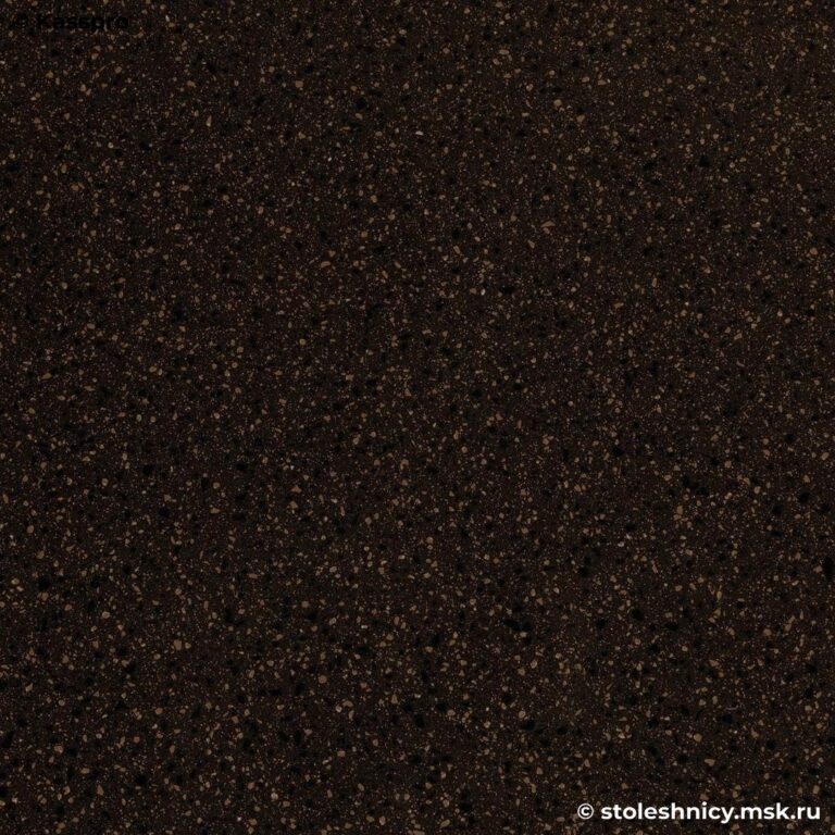 Коричневая угловая акриловая столешница для кухни в крапинку фото