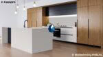 Светлая столешница прямоугольной формы из камня фото