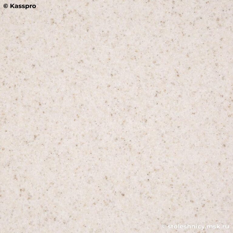 Интегрированная бежевая столешница из акрилового камня для кухни фото