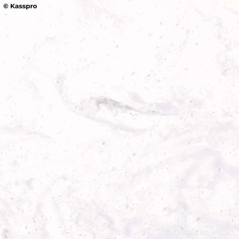 Белая столешница из акрилового камня для кухни с мойкой фото