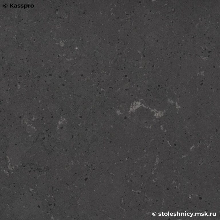 Интегрированная с мойкой матовая кварцевая столешница с фартуком фото