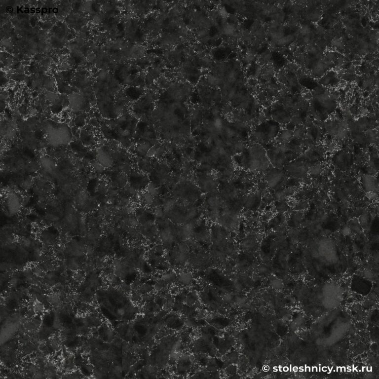 Глянцевая кварцевая столешница для кухни в крапинку с мойкой фото