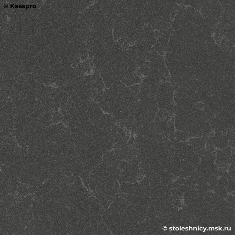 Угловая столешница темного оттенка из искусственного камня фото