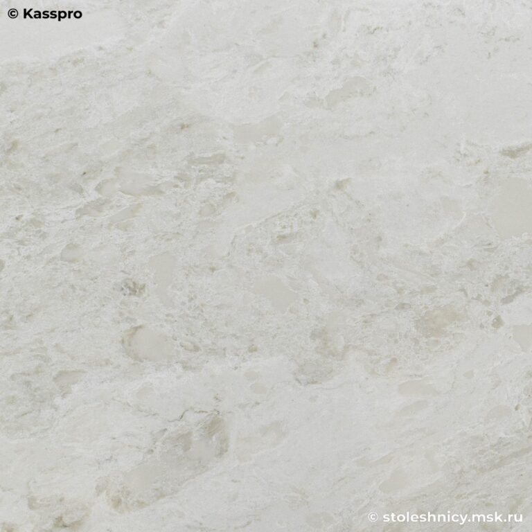 Глянцевая столешница из кварцевого агломерата для кухни под мрамор фото
